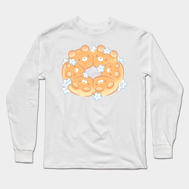 Cute Bears Bundt Bread Rolls Long Sleeve T-Shirt by cSprinkleArt